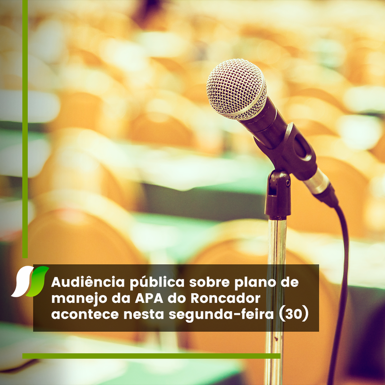 Audiência pública sobre plano de manejo da APA do Roncador acontece nesta segunda-feira (30)