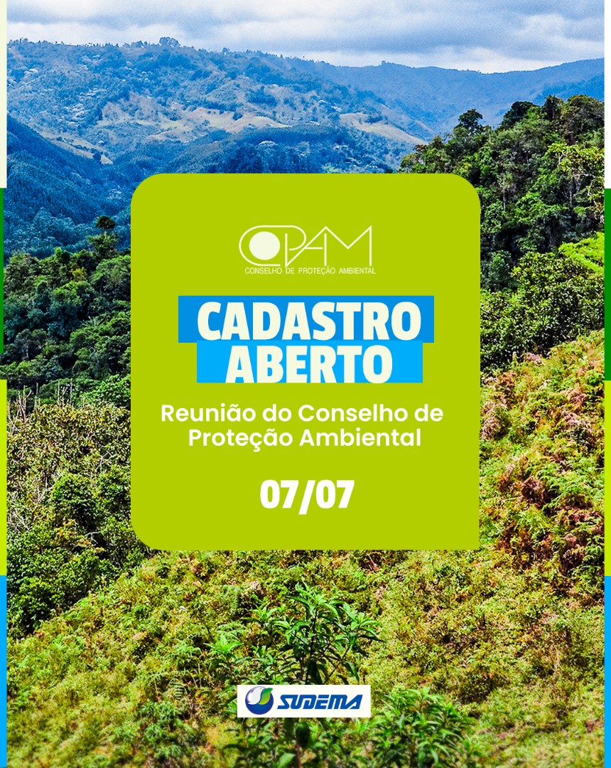 Copam se reunirá dia 7 de julho, a partir das 8h30. O encontro será realizado de forma híbrida, cadastre-se através do e-mail copam@semas.pb.gov.br