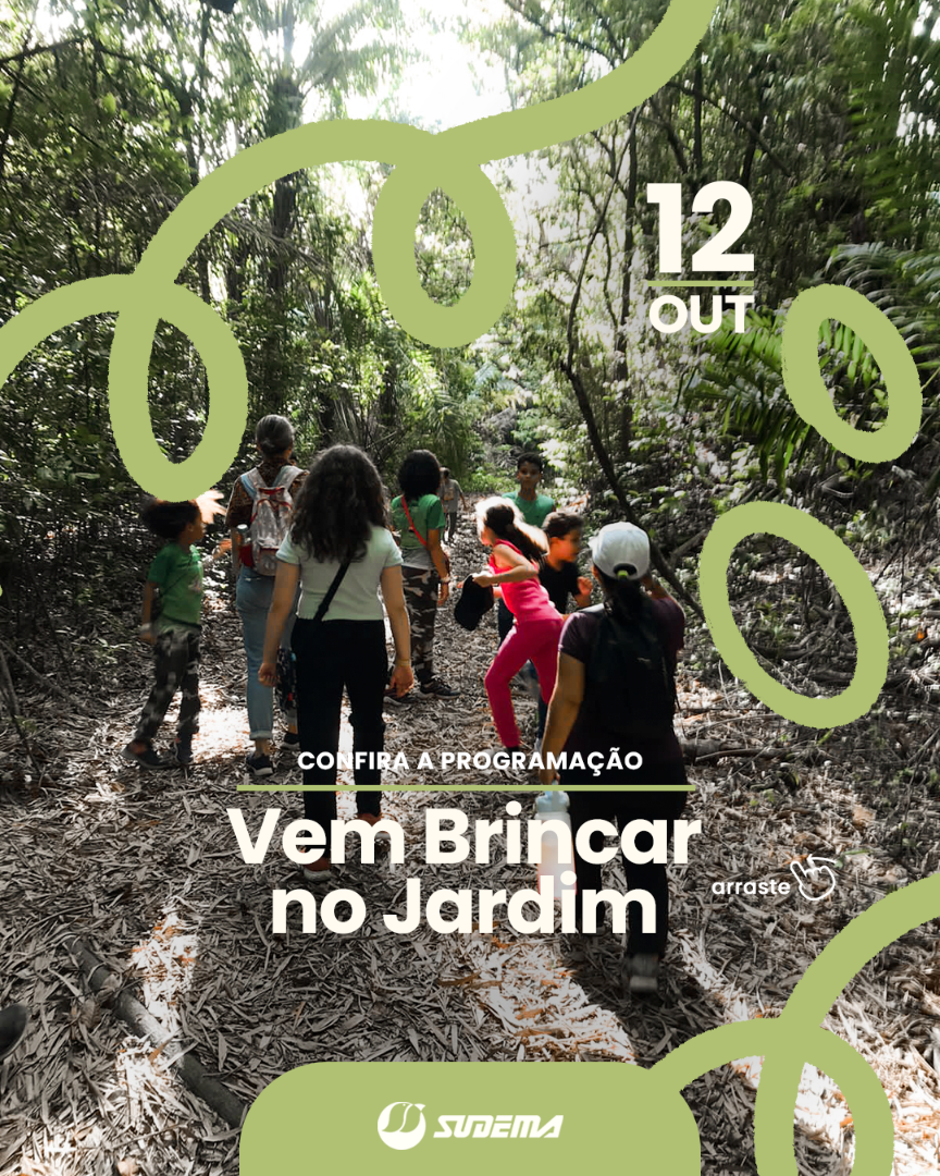 Neste sábado (12), o Jardim Botânico irá promover uma programação especial para celebrar o Dia das Crianças. A partir das 13h30, acontecerá o "Vem Brincar no Jardim", com diversas atividades para crianças de todas as idades. O evento vai até as 16h30.