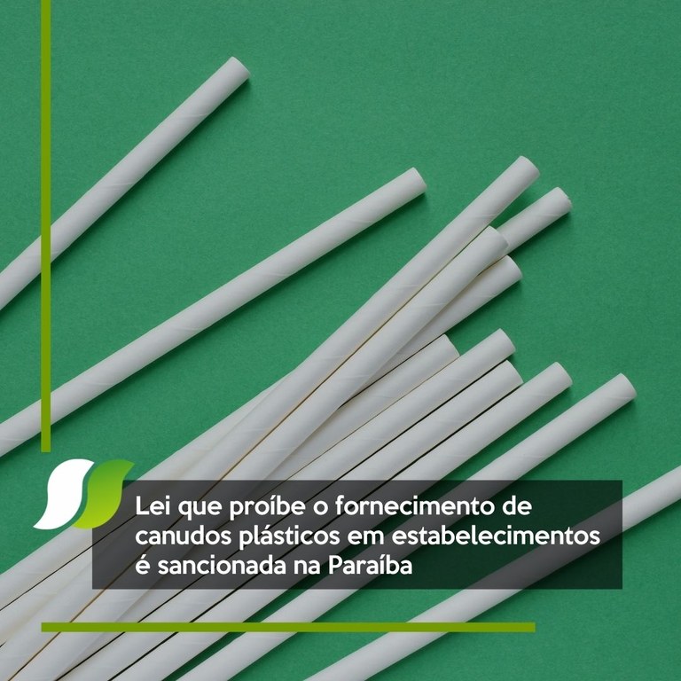 Lei que proíbe o fornecimento de canudos plásticos em estabelecimentos é sancionada na Paraíba.jpg